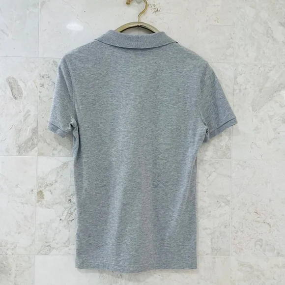 BURBERRY BRIT {S} Polo Shirt Heather Grey Nova Check - Picture 5 of 6